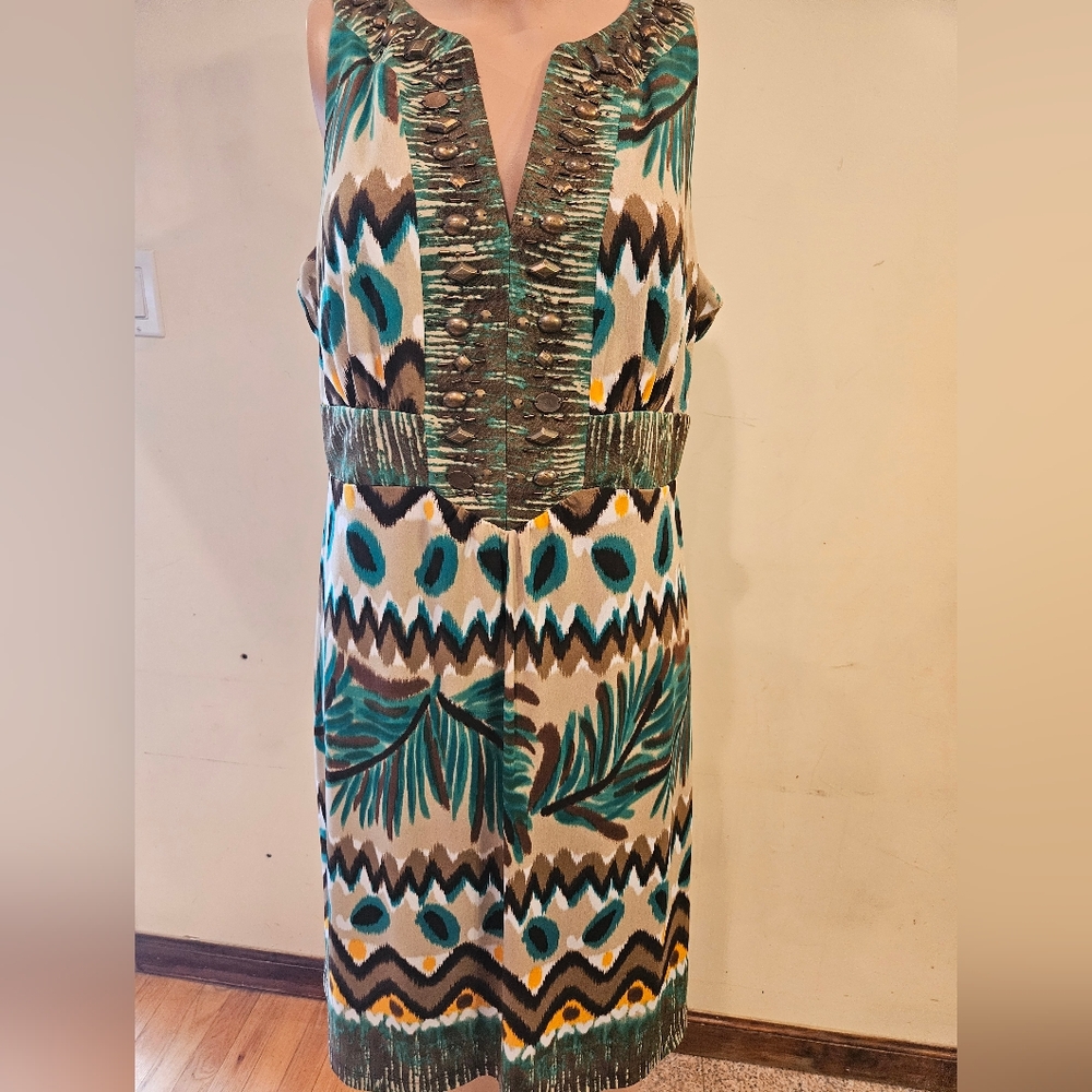 Signature by Robbie Bee Watercolor Style Dress 12
